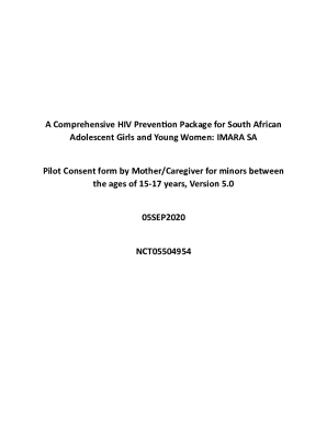 IMARA SA Pilot Consent Form by Mother/Caregiver
