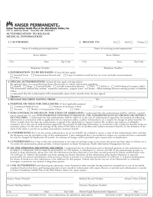 Medical Information Release Authorization