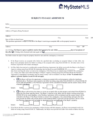 Subject-To-Sale Addendum