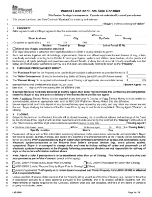 Vacant Land and Lots Sale Contract