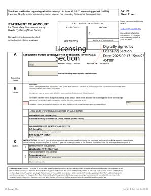 US Copyright Office Form SA1-2E