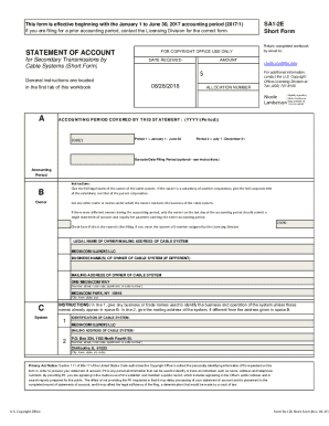 US Copyright Office Form SA1-2E