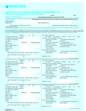 Barclays Internet Banking Application