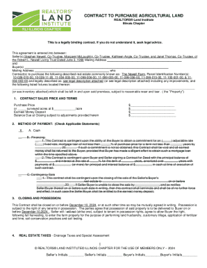 Illinois Agricultural Land Purchase Contract