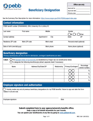 Beneficiary Designation Form