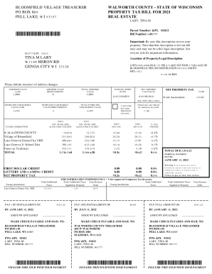 Wisconsin Property Tax Bill