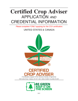 Certified Crop Adviser Application