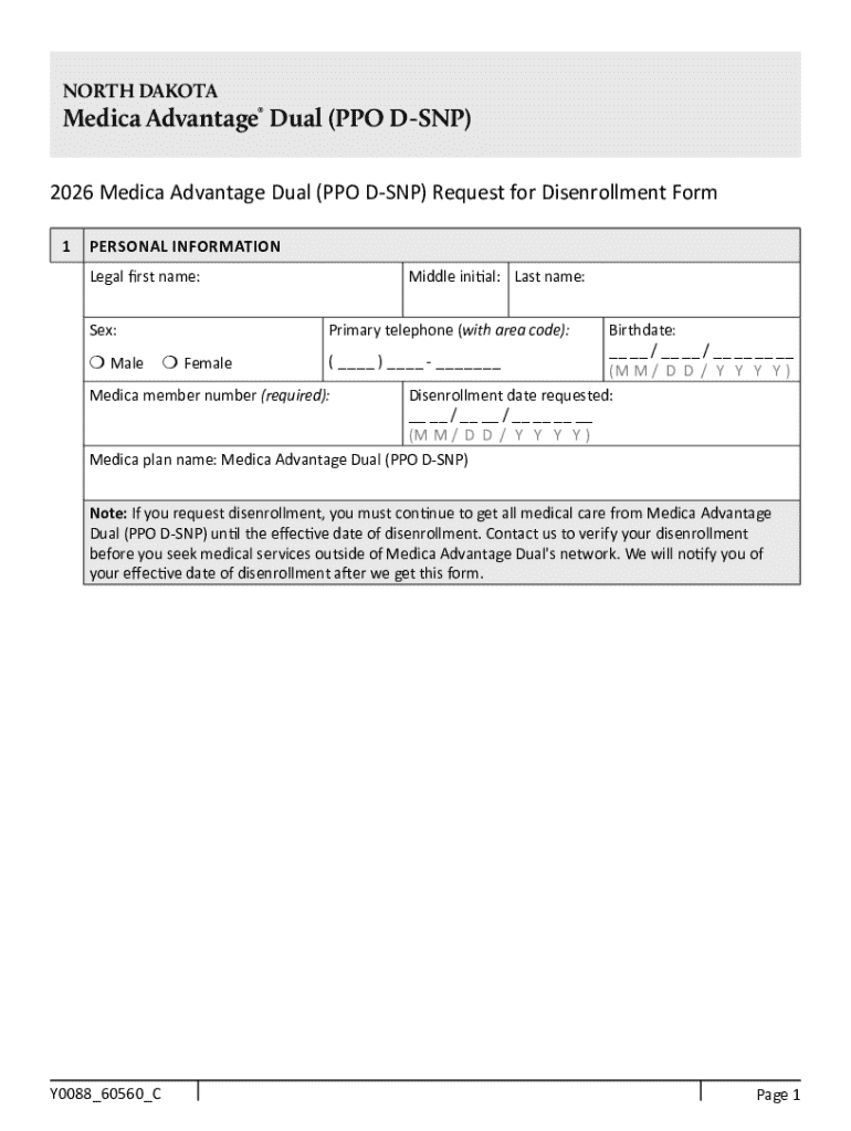 Medicare Disenrollment Form.pdf Medica Advantage Dual Disenrollment Form - Fill Out, Sign & Share ...