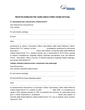 Power of Attorney for Shareholder