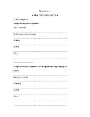 Power of Attorney for Shareholder Meeting