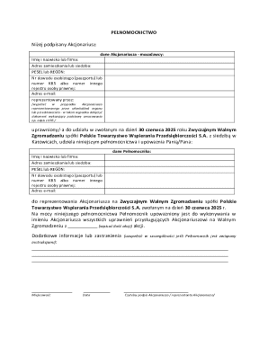 Proxy Form for Shareholder Meeting
