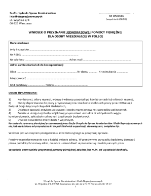 One-Time Financial Assistance Application