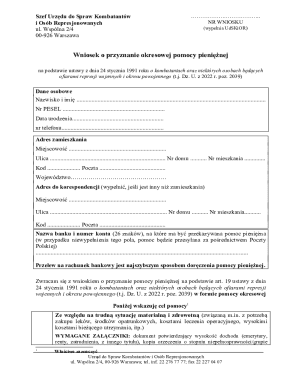 Poland Financial Assistance Application