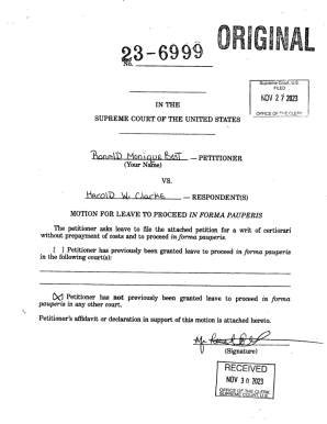 Motion for Leave to Proceed in Forma Pauperis