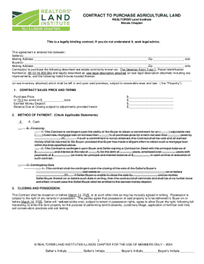 Illinois Agricultural Land Purchase Contract