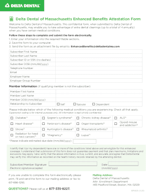 Delta Dental Enhanced Benefits Attestation Form