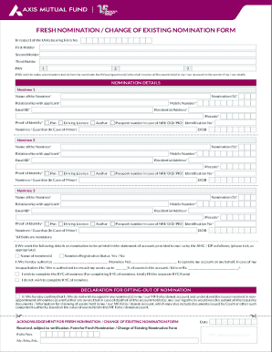 Fresh Nomination Form