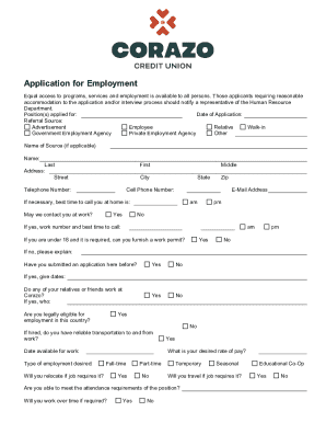 Employment Application Form