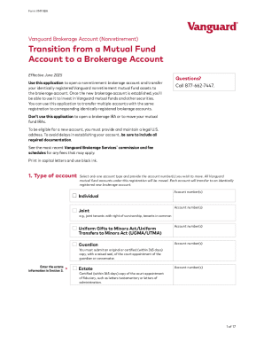 Vanguard Brokerage Account Application
