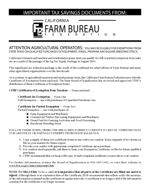 California Tax Exemption Certificate