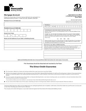 Mortgage Account Instruction Form