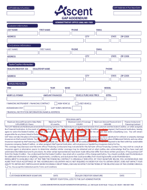 GAP Addendum Agreement