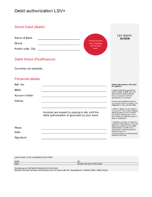 Debit Authorization Form