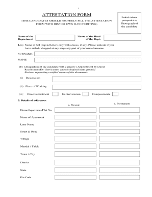 Attestation Form