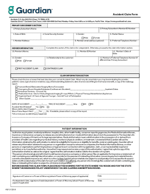 Accident Claim Form