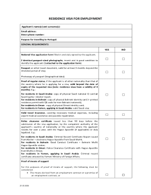 Residence Visa for Employment