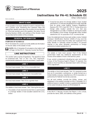 PA-41 Schedule OI