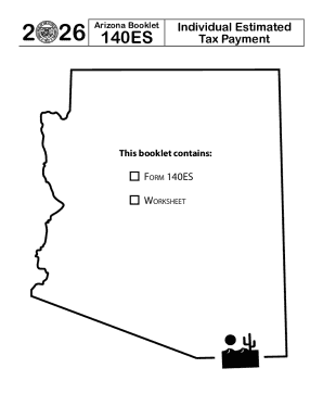 Arizona Form 140ES 2026 Individual Estimated Income Tax Payment