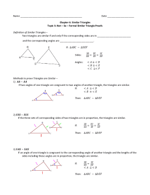 Similar Triangles Homework