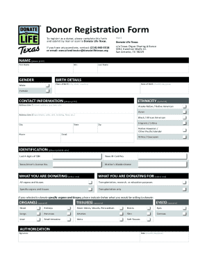 Donor Registration Form