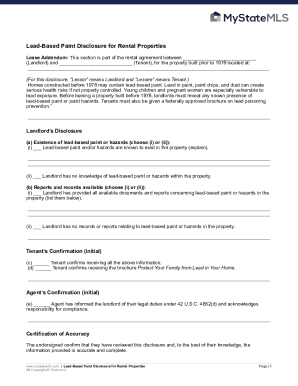 Lead-Based Paint Disclosure for Rental Properties