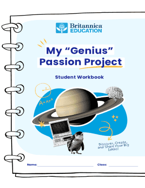 Student Workbook for Passion Project