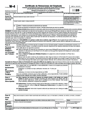 US Federal W-4 Form 2025