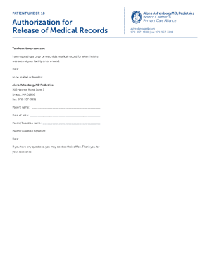 Medical Records Release Form