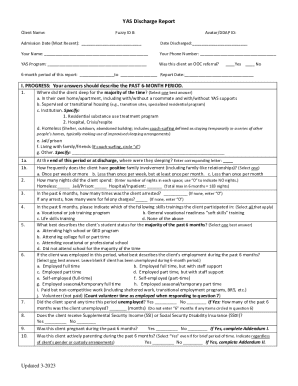 YAS Discharge Report