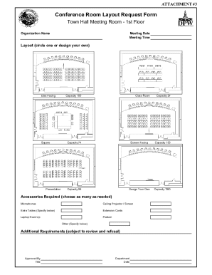 Conference Room Layout Request Form