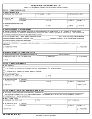 Request for Conditional Release