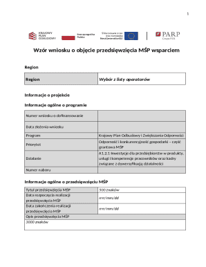 Poland SME Grant Application Form