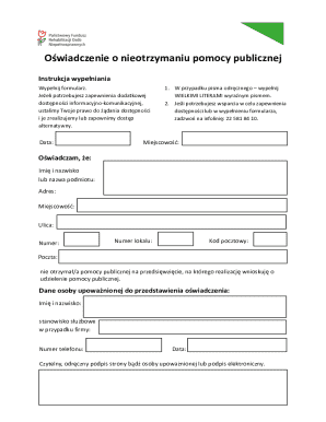 Declaration of Non-Receipt of Public Aid