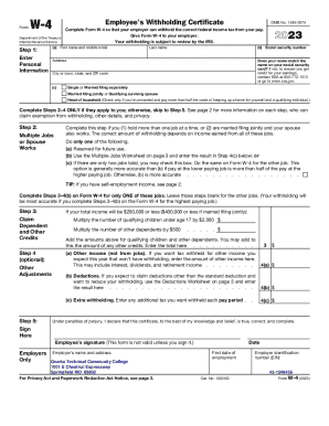 US Federal W-4 Form