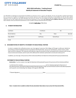 2025-2026 FAFSA Verification Form