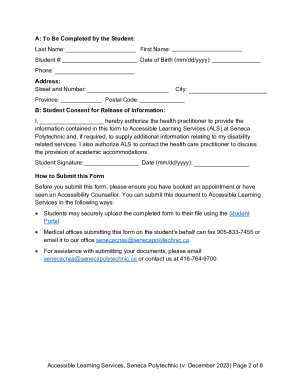 Functional Assessment Form for Post-Secondary Students with a Disability