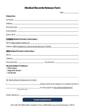 Medical Records Release Form