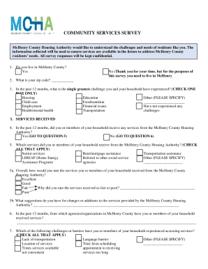 McHenry County Community Services Survey