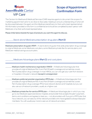 Medicare Scope of Appointment Confirmation Form