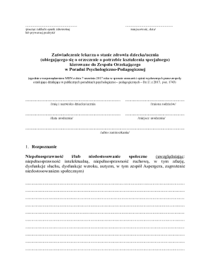Polish Medical Certificate for Special Education Needs